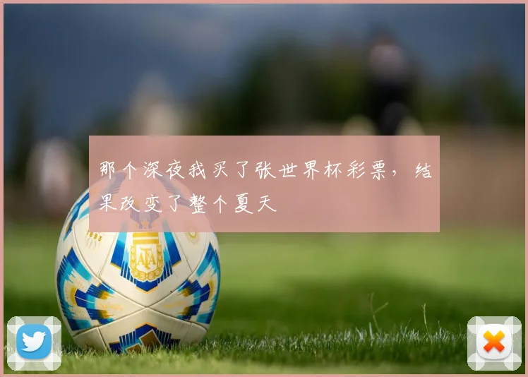 那个深夜我买了张世界杯彩票，结果改变了整个夏天